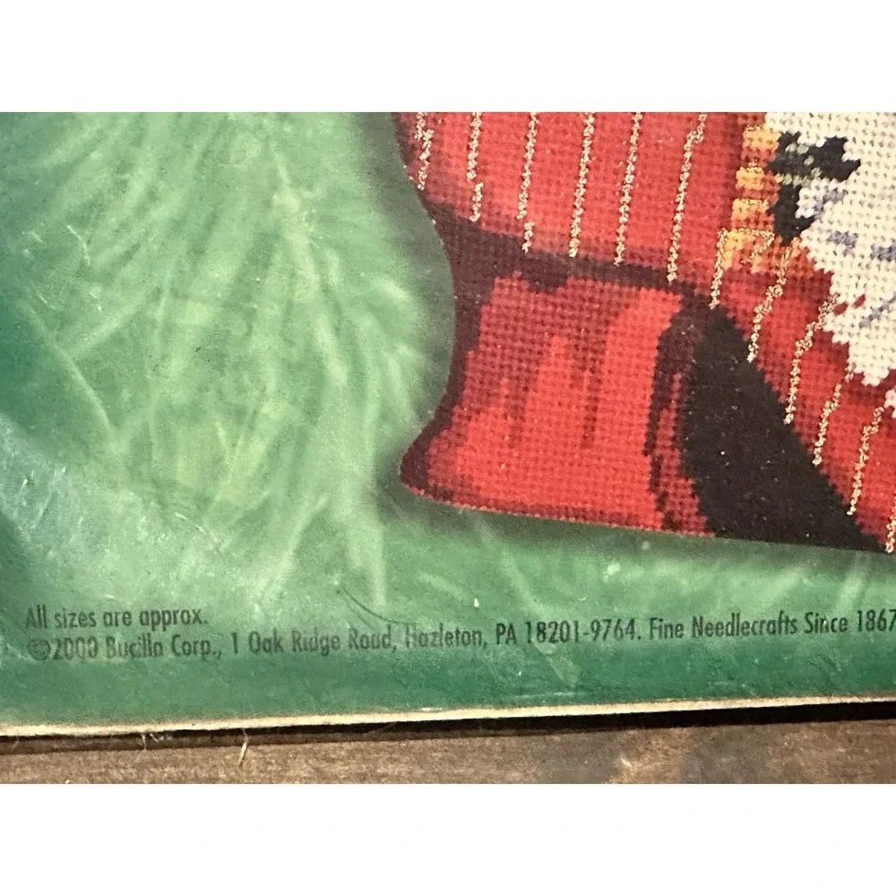 BUCILLA RARE NEEDLEPOINT STEP IN TIME VICTORIAN STOCKING KIT 60787 SEALED Retro